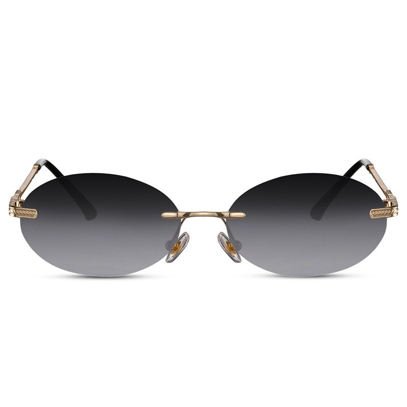 Toulon Sunglasses - Gold Frame & black lenses