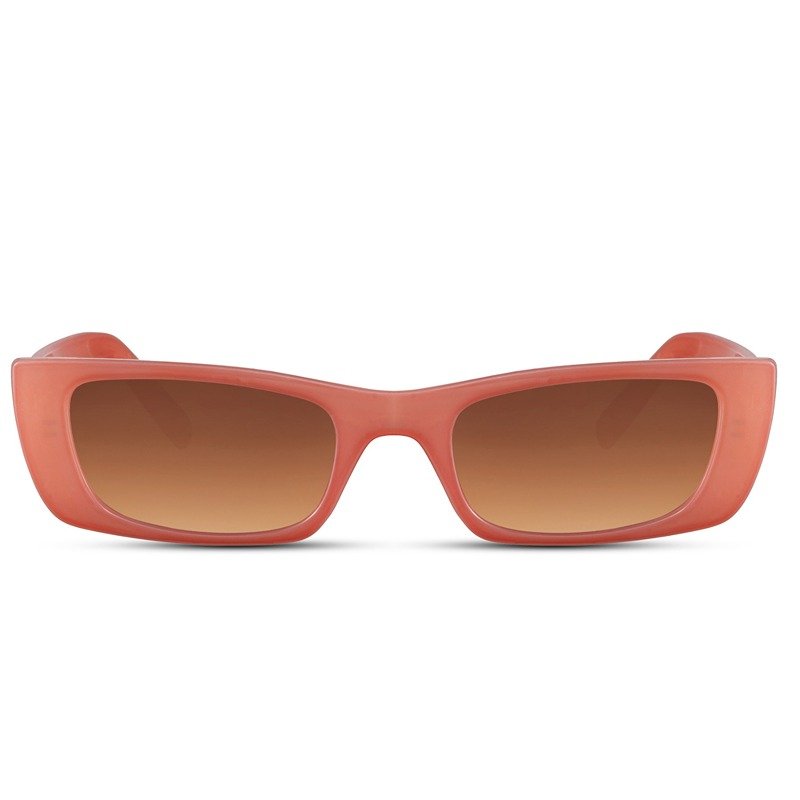 Nimes Sunglasses - Orange peach frame & brown fade lenses