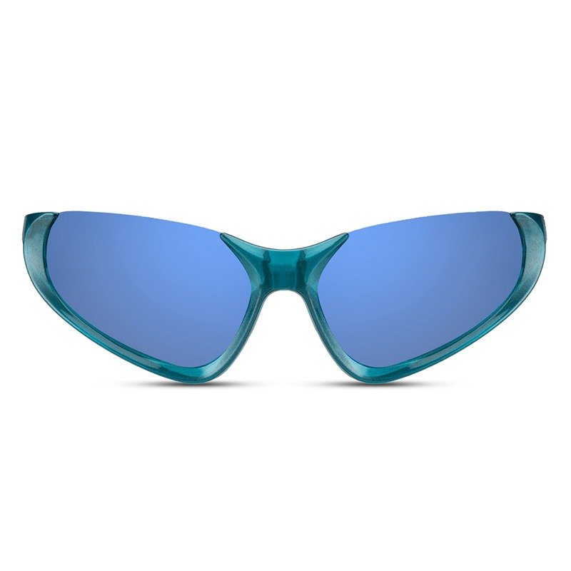 Roubaix Sunglasses - Blue frame & blue mirror lenses