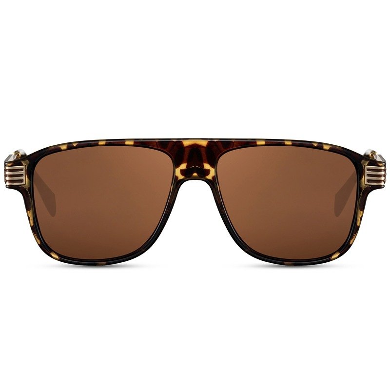 Sustainable millionaire sunglasses - Tourcoing | Brown turtle frame & brown lenses