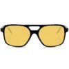 Sustainable millionaire sunglasses - Creteil | Black frame & yellow lenses