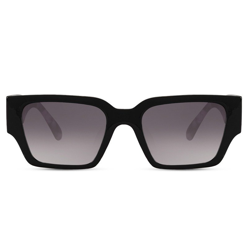 Frejus Sunglasses - Black frame, mosaik temples & black fade lenses