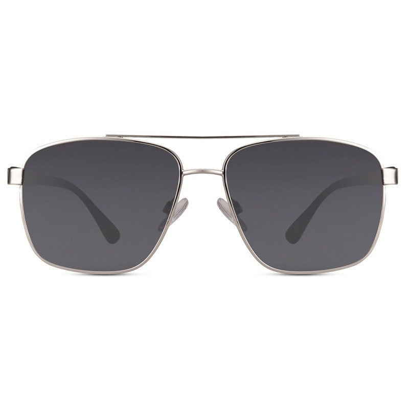 Sustainable sunglasses - Sartrouville | Silver frame & black lenses